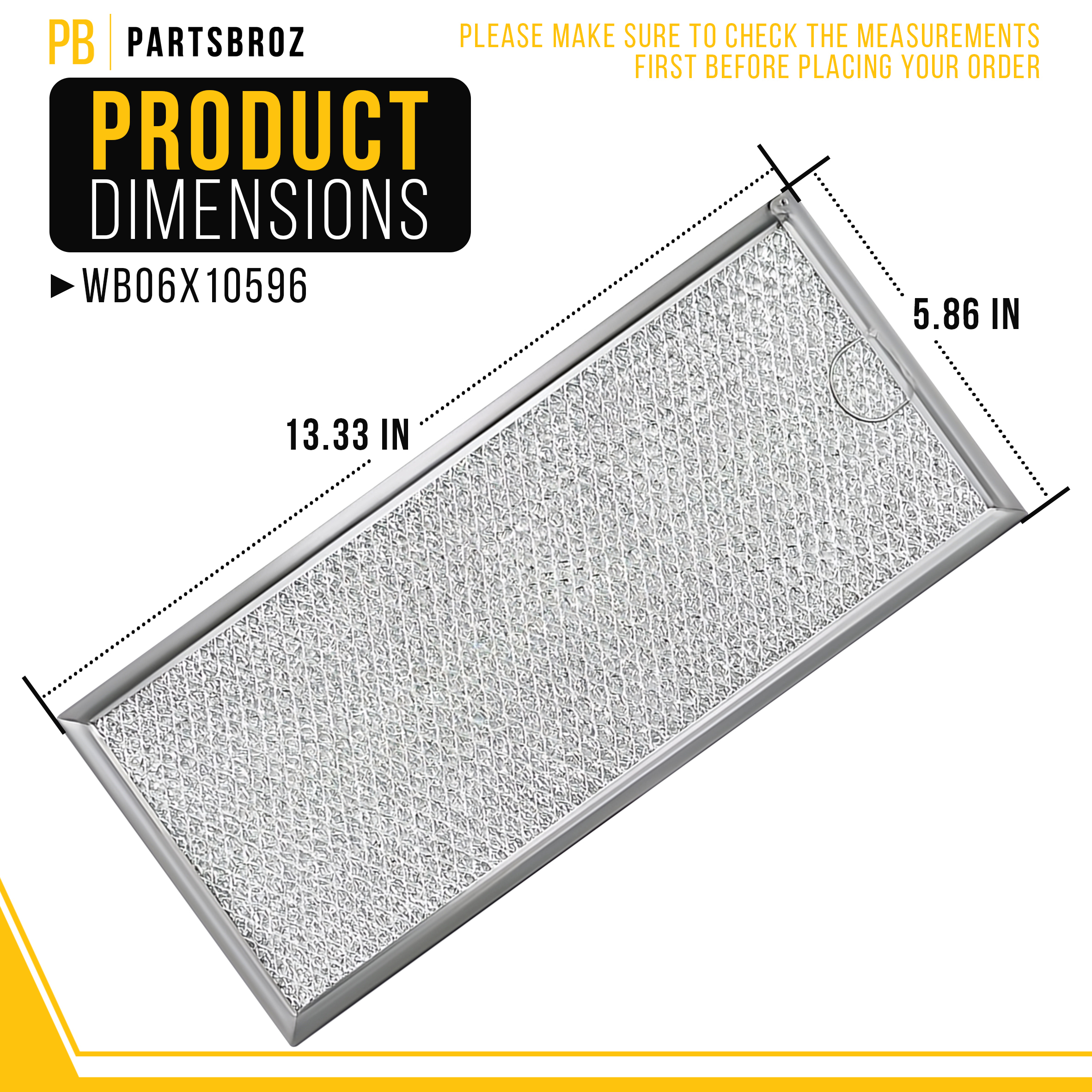 PRODUCT DIMENSIONS WB06X10596